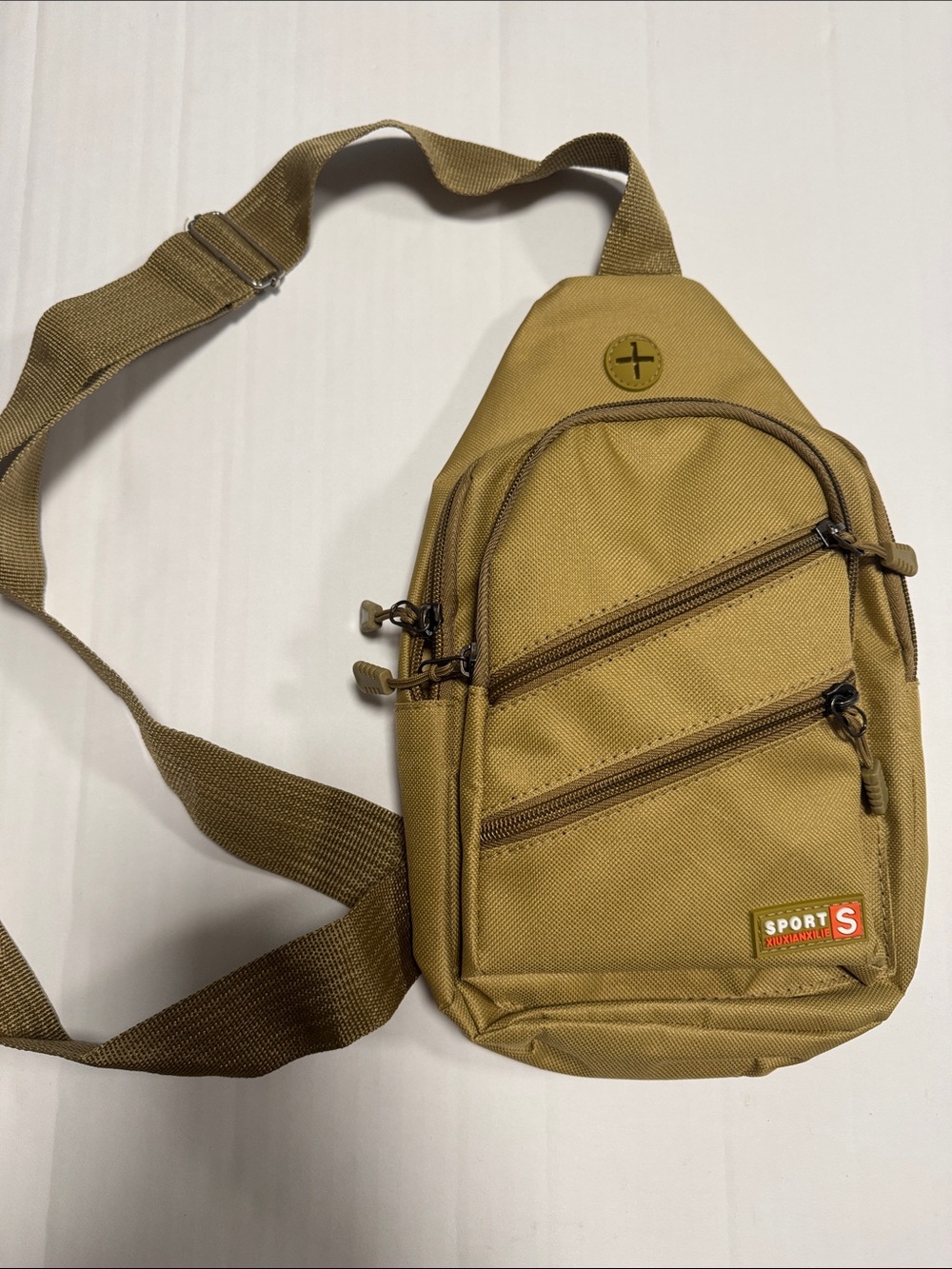 Men's Sling Belt Bag in Khaki
